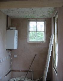 Complete renovation project in Merton Street, Oxford. Picture taken after the plastering had been finished
